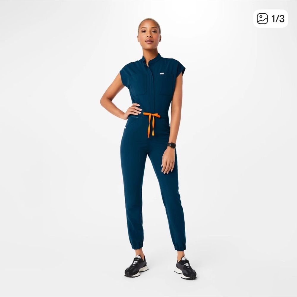Figs Deep Reef Rafaela Scrub Jumpsuit XS